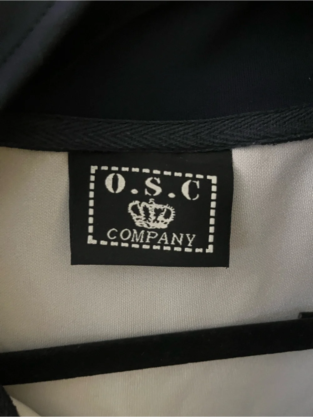 O.S.C. Company Navy Zip-Up Jacket with Mustard Shoulder Detail XL - Picture 3 of 7